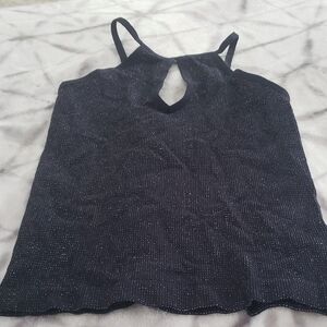 Black Raglan Cut Out Camisole